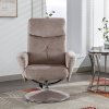 SC.Paddington Recliner Chair - Footstool in Champagne
